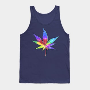 Colorful Cannabis Leaf T-Shirt Tank Top